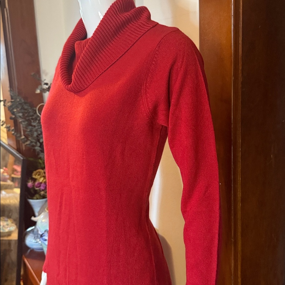 NWT northern reflections size small scarlet Red Cowl Neck Sweater